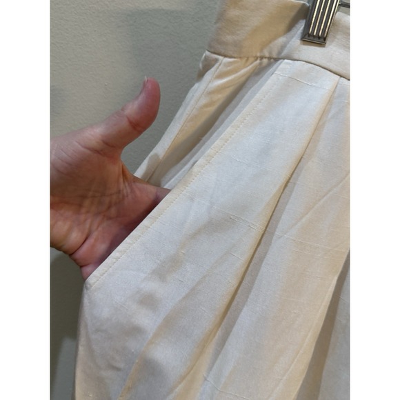 Carlisle Sport 100% Silk Women Trousers Size 14 Off White Vintage Old Money Flaw - Picture 5 of 16